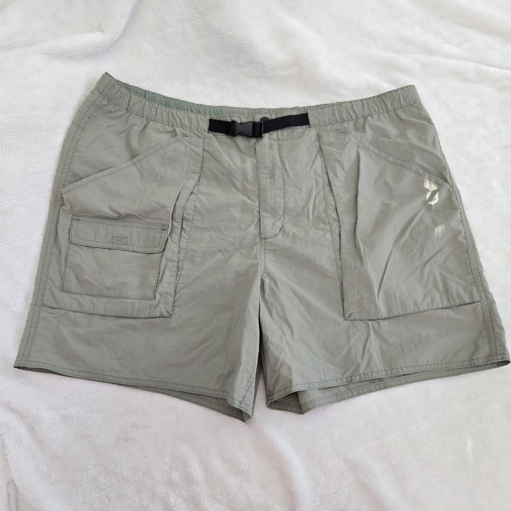 Lands' End Green Swim Trunks Boy's Large 14-16 100%‎ Polyester
